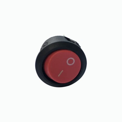 SWITCH REDONDO SIN LUZ  ROJO SOLIDO  AC-0902