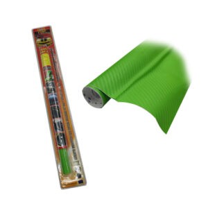 STICKER DECORATIVO 100X60CM VERDE FIBRA CARBONO 3D