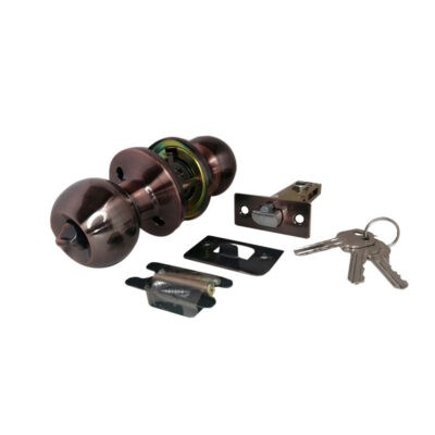 CERRADURA COBRE ANTIGUO P/PUERTAS DE 35-50MM AC527B