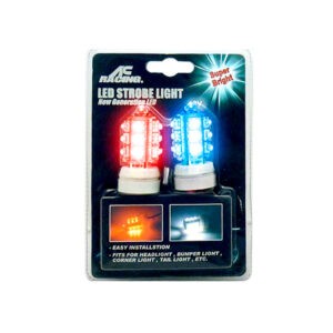 LAMPARA LED CON STROBER AZUL Y ROJO 2 PCS