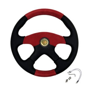 TIMON DEPORTIVO GAMUZA  AC NEGRO/ROJO 38CM