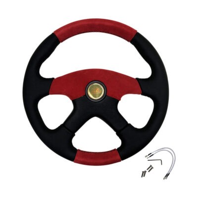 TIMON DEPORTIVO GAMUZA  AC NEGRO/ROJO 38CM