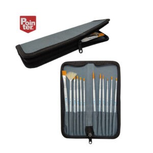 PINCELES ARTISTICOS JUEGO 12 PCS CON ESTUCHE
