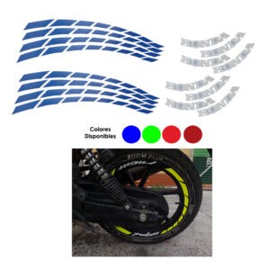 STICKER P/AROS DE MOTO FRANJAS HONDA  P/2 LLANTAS