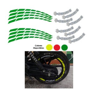 STICKER P/AROS DE MOTO FRANJAS SUZUKI P/2 LLANTAS