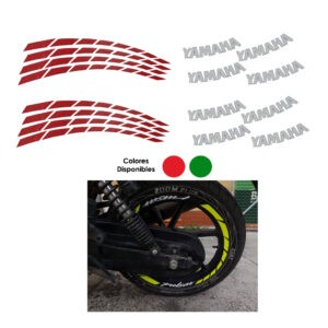 STICKER P/AROS DE MOTO FRANJAS YAMAHA P/2 LLANTAS