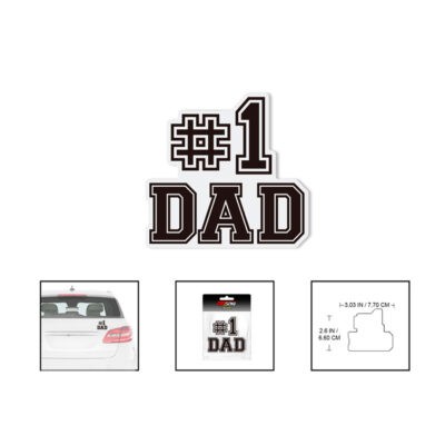 STICKER  NUMERO 1 PAPA  8X6.5CM