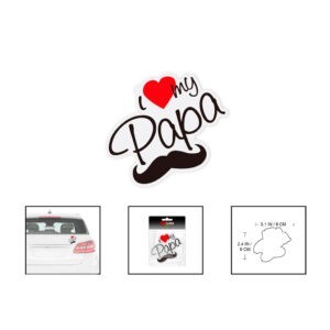 STICKER  I LOVE MY PAPA  8X6.5CM