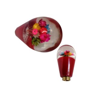 PERILLA P/PALANCA ACRILICA CON FLORES