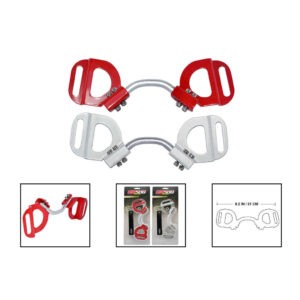 SOSTENEDOR DE BATERIA RACING 20CM AJUSTABLE ROJO/BLANCO