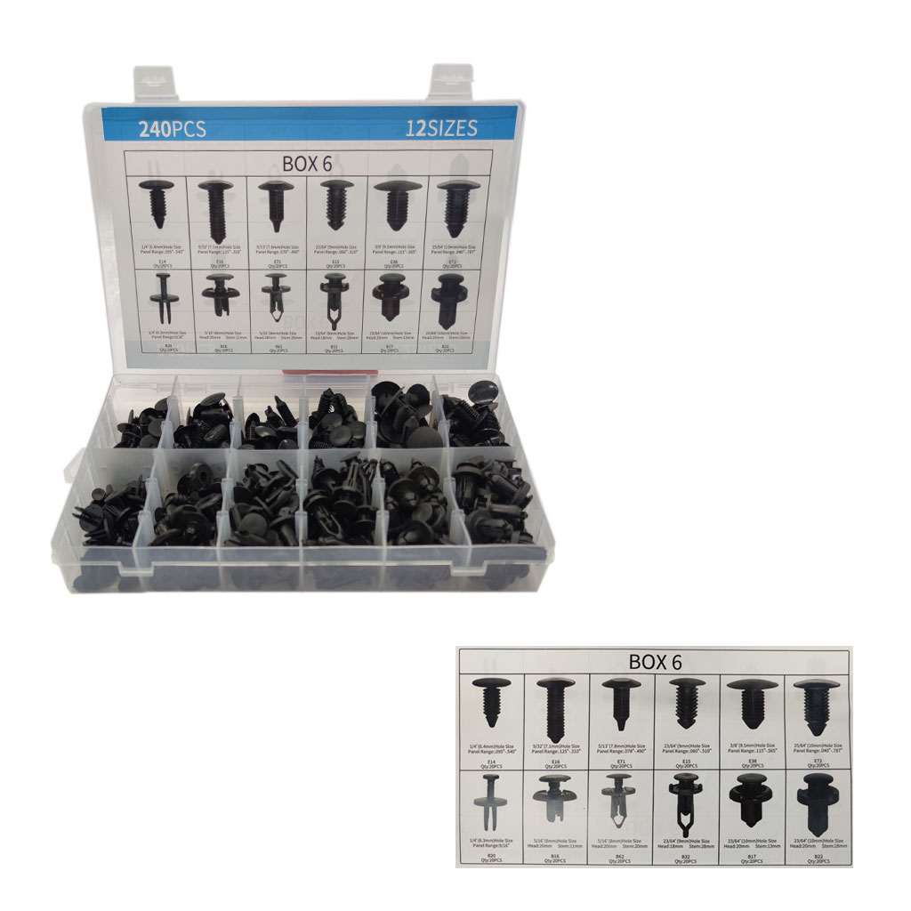 CLIPS RETENEDORES 240 PCS 12 TAMAÑOS