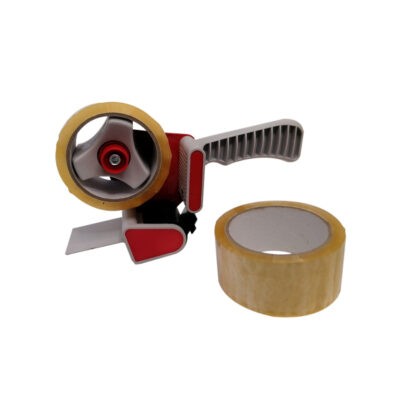 DISPENSADOR DE CINTA DE EMPAQUE PLASTICO C/ 2 CINTAS