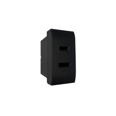 DADO TOMACORRIENTE SENCILLO NEGRO PREMIUM