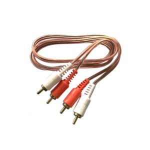 CABLE P/AUDIO 3 PIES 2 RCA/2 RCA GOLD  CLEAR