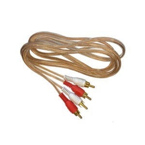 CABLE P/AUDIO 6 PIES 2 RCA/2 RCA GOLD CLEAR
