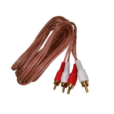 CABLE P/AUDIO 12 PIES 2 RCA/2 RCA CLEAR