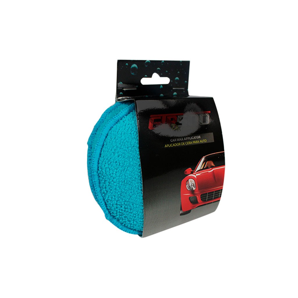 APLICADOR DE CERA MICROFIBRA REDONDO 2 PCS 11CM