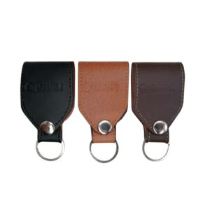 LLAVERO AL CINCHO CUERO YAMAHA BEIGE CAFE NEGRO
