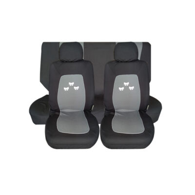 FUNDAS P/ASIENTO CARRO 4PCS FLOR GRIS/PINK
