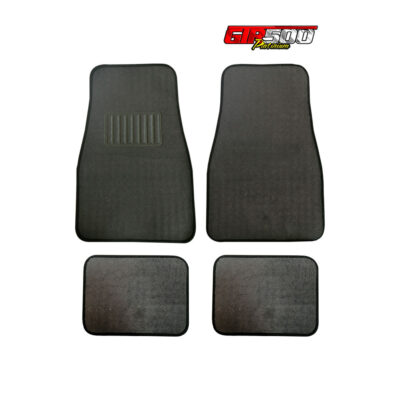 ALFOMBRA P/CARRO 4 PCS GRIS-NEGRO AFELPADA