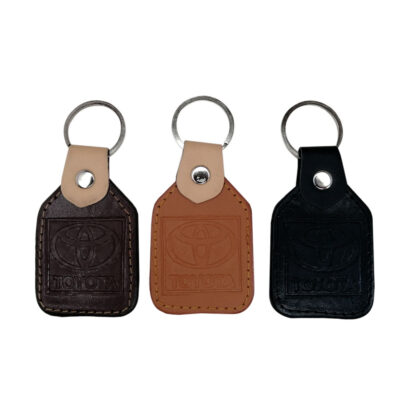 LLAVERO CHICO CUERO TOYOTA BEIGE/NEGRO/CAFE
