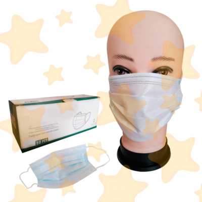 MASCARILLAS DESECHABLES 50 PCS FILTRO DE ALGODON