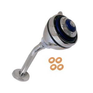DUCHA 2.5" PLASTICO CROMADA C/BRAZO Y CHAPETA