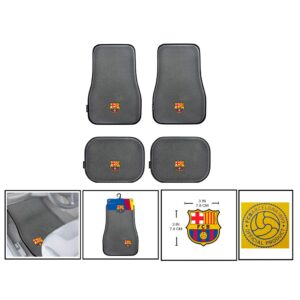 ALFOMBRA P/CARRO GRIS C/ORILLA NEGRA 4PCS FCB-CM04BK