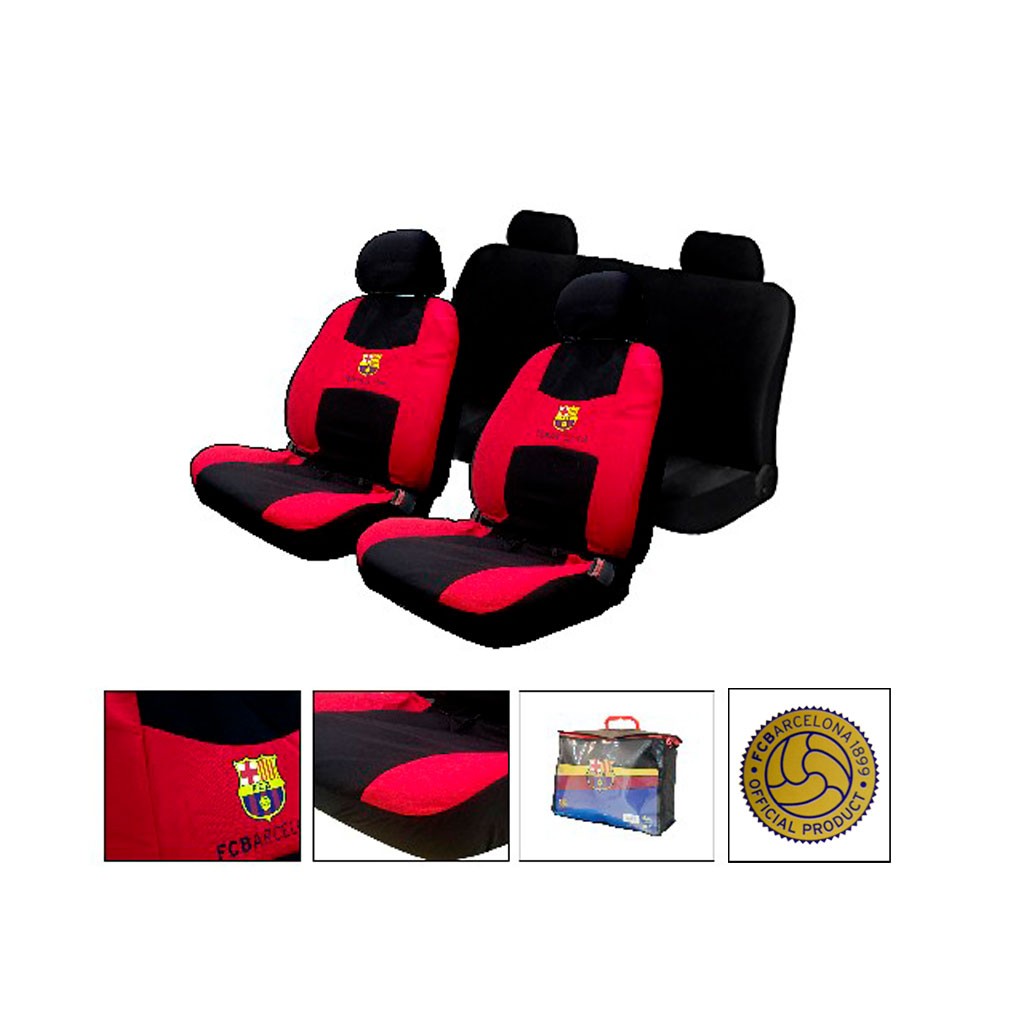 FUNDA P/ASIENTO DE CARRO ROJA BARCELONA FCB-SC02