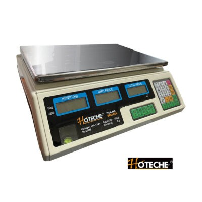 BALANZA ELECTRONICA PESO-PRECIO 110V/40KG 33X23CM HOTECHE