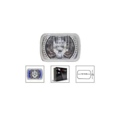 LAMPARA P/CARRO HALOGENA CUADRADA C/LED LUZ AZUL
