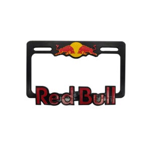 MARCO PARA PLACA MOTO RED BULL ROJO NEGRO  3D