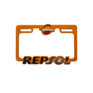 MARCO PARA PLACA MOTO REPSOL NARANJA  3D