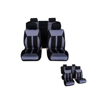 FUNDAS P/ASIENTO NEGRO/GRIS POLIESTER GTR500