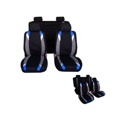 FUNDAS P/ASIENTO NEGRO/AZUL POLIESTER GTR500