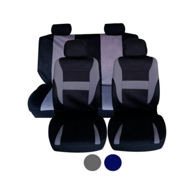 FUNDAS P/ASIENTO NEGRO/GRIS POLIESTER GTR500