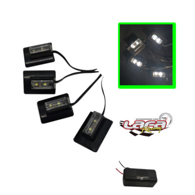 LAMPARA  BLANCA 2 LED 4 PCS 12V