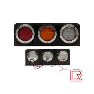 LAMPARA P/CAMION TRASERA 12LED FONDO BK ARO CROM