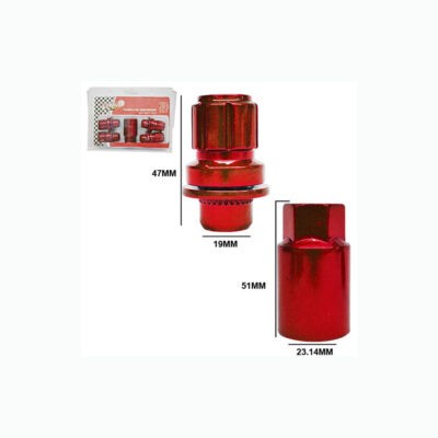 TUERCAS DE SEGURIDAD ROJO 12X1.25MM 4 PCS