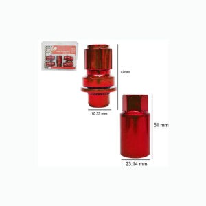TUERCAS DE SEGURIDAD ROJO 12X1.50MM 4 PCS