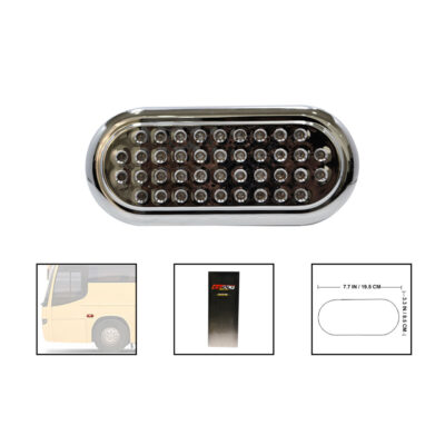 LAMPARA P/CAMION 40LED ROJO ALTA/BAJA 19.5X8.5CM