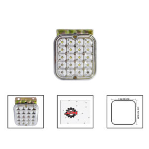 LAMPARA P/CAMION BLANCA TRASERA 20LED 12X12CM