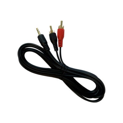 CABLE 3.5MM STEREO PLUG TO 2 RCA PLUG  6 PIES GOLD HQ