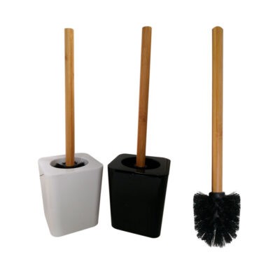 CEPILLO P/BAÑO 2 PCS NEGRO/BLANCO PLASTICO