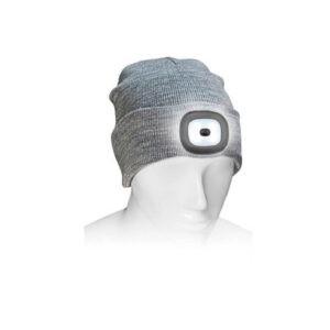 GORRO CON LINTERNA  M18-SP069 GRIS Y  NEGRO
