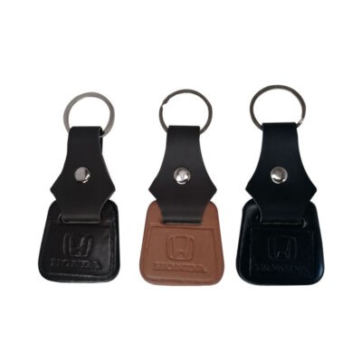 LLAVERO MINI CUERO HONDA BEIGE/NEGRO/CAFE