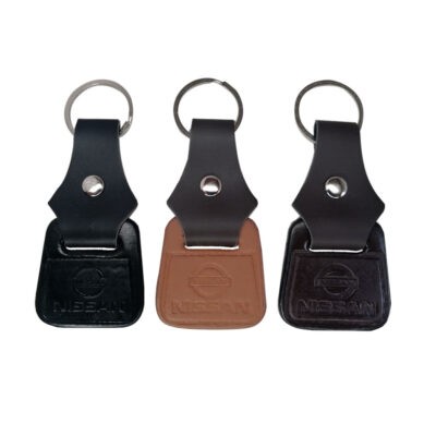 LLAVERO MINI CUERO NISSAN BEIGE/NEGRO/CAFE