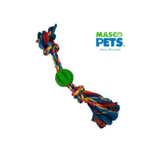 JUGUETE BOLA C/SOGA PARA MASCOTA 42CM TPR LAZO