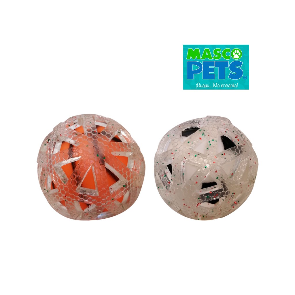 JUGUETE BOLAS DEPORTIVAS 7.5CM C/ PITO TPU MASCOPETS