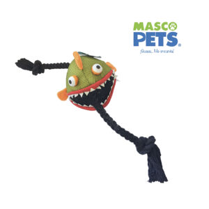 JUGUETE P/MASCOTA PIRA?A C/SOGA 13X59CM